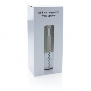 Logo trade promotional items image of: Electric wine opener - USB rechargeable