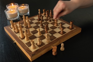 Logotrade promotional gift picture of: Luxury wooden foldable chess set
