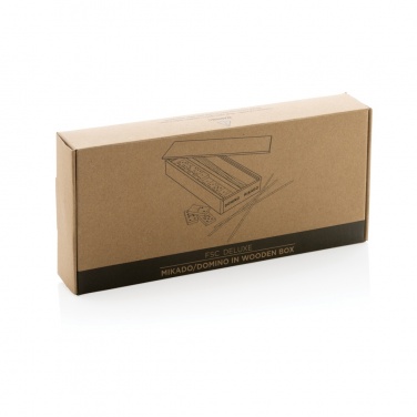 Logo trade promotional product photo of: Deluxe mikado/domino in wooden box