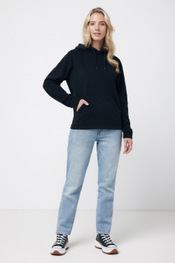 Logo trade promotional merchandise photo of: Iqoniq Trivor recycled polyester microfleece hoodie