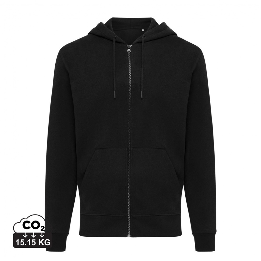 Logo trade promotional merchandise picture of: Iqoniq Abisko recycled cotton zip through hoodie