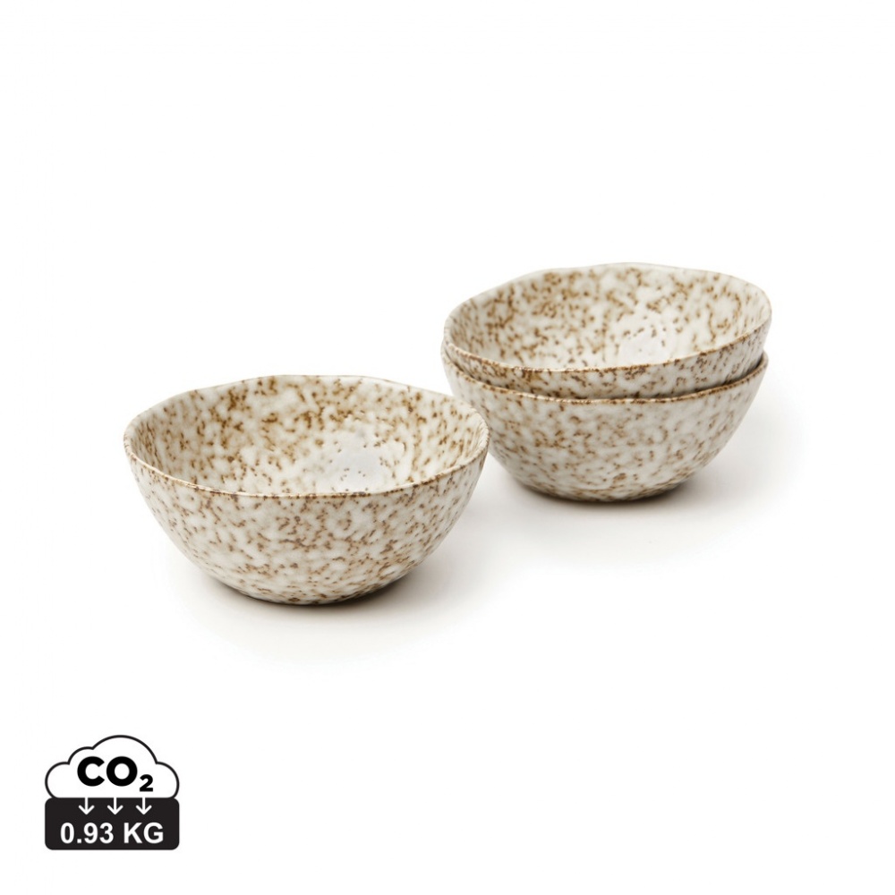Logotrade corporate gift image of: VINGA Nuvem stoneware mini bowl, 3 pcs set