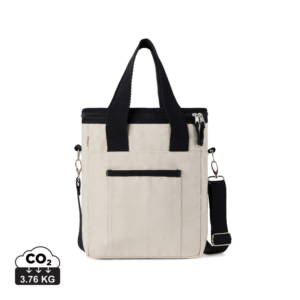 Logo trade business gift photo of: VINGA Volonne AWARE™ recycled canvas cooler tote bag