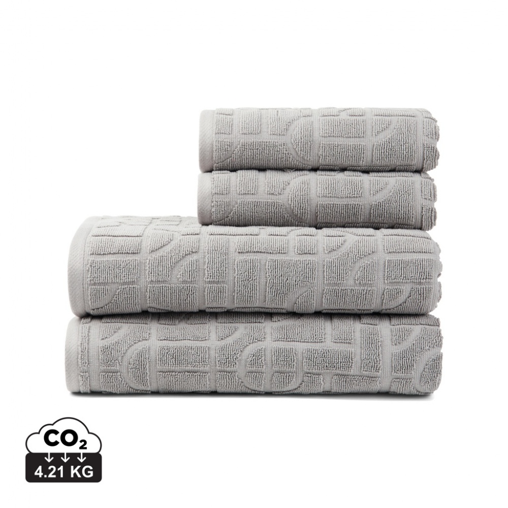 Logo trade corporate gifts picture of: VINGA Verso OCS organic cotton towel, 4 pcs set