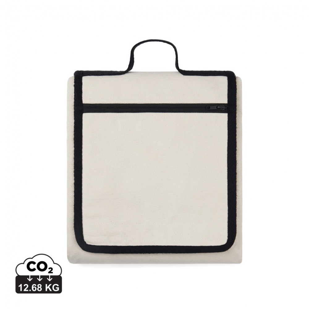 Logo trade promotional gifts picture of: VINGA Volonne AWARE™ recycled canvas picnic blanket