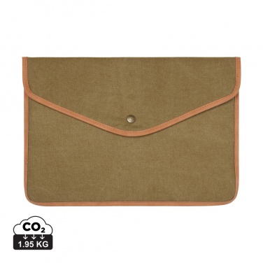 Logo trade promotional giveaways picture of: VINGA Bosler GRS recycled canvas 16" laptop sleeve