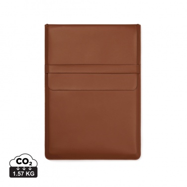 Logo trade promotional giveaways picture of: VINGA Timo PU RCS RPET 16" laptop sleeve