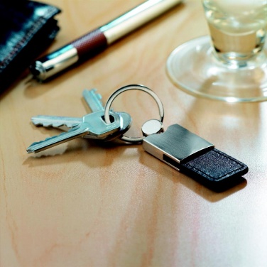 Logotrade promotional product image of: PU and metal key ring Helsinki