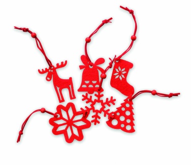 Logotrade advertising product image of: Set of 6 felt tree hangers