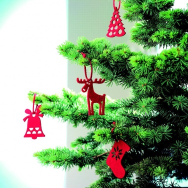 Logotrade corporate gift picture of: Set of 6 felt tree hangers
