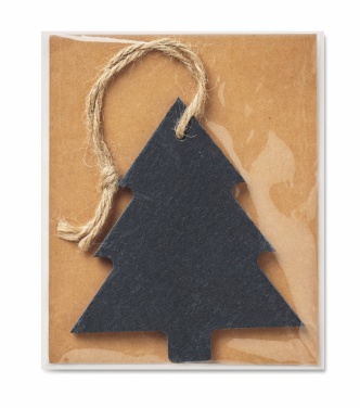 Logo trade promotional giveaways picture of: Slate xmas hanger tree