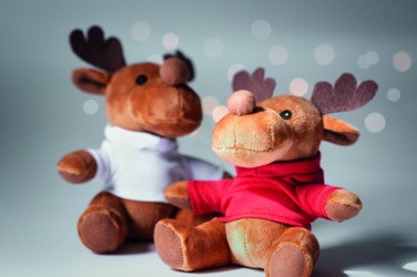 Logo trade promotional giveaways picture of: Plush reindeer with hoodie