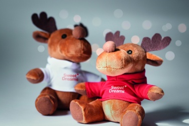 Logo trade promotional item photo of: Plush reindeer with hoodie