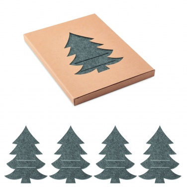Logo trade business gifts image of: RPET felt cutlery holder set