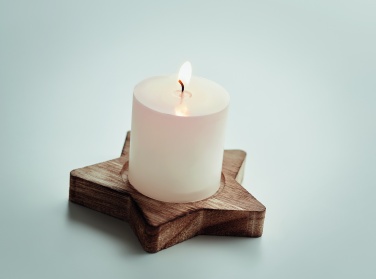 Logotrade advertising product picture of: Candle on star wooden base