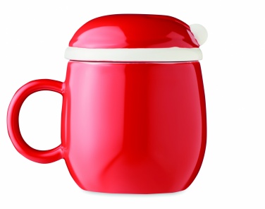 Logo trade corporate gifts image of: Ceramic mug with lid 370 ml