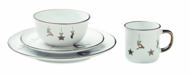 Logo trade promotional merchandise image of: 4 piece ceramic place setting