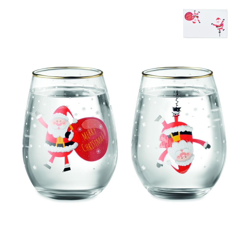 Logotrade promotional item image of: Set of 2 Christmas glasses