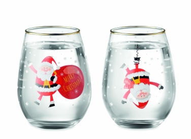 Logo trade promotional merchandise photo of: Set of 2 Christmas glasses