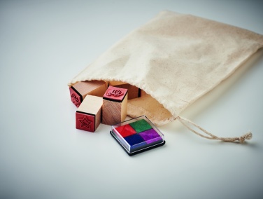 Logo trade business gifts image of: 8 wooden Christmas stamps set