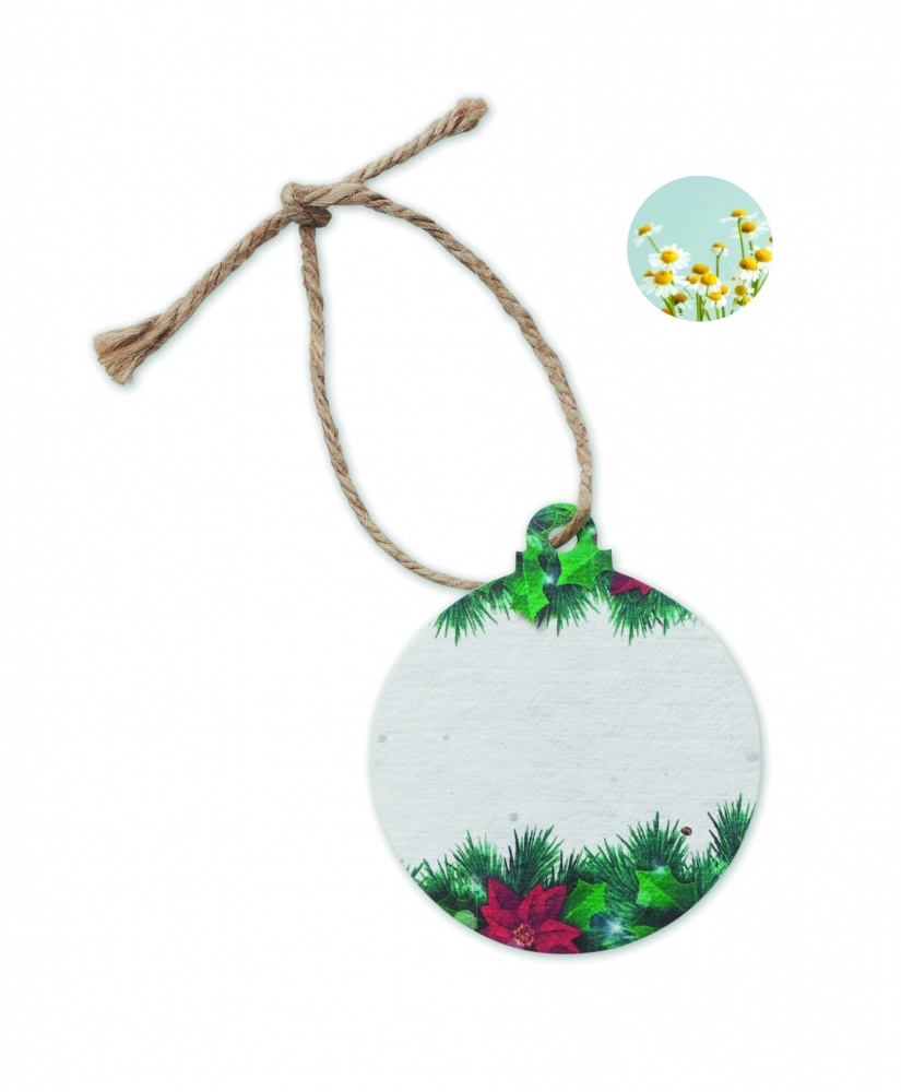 Logo trade advertising products picture of: Seed paper Xmas ornament