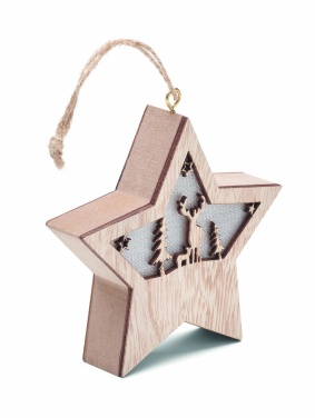 Logo trade corporate gifts picture of: MDF star with light