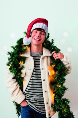 Logo trade promotional items image of: Long Christmas knitted beanie