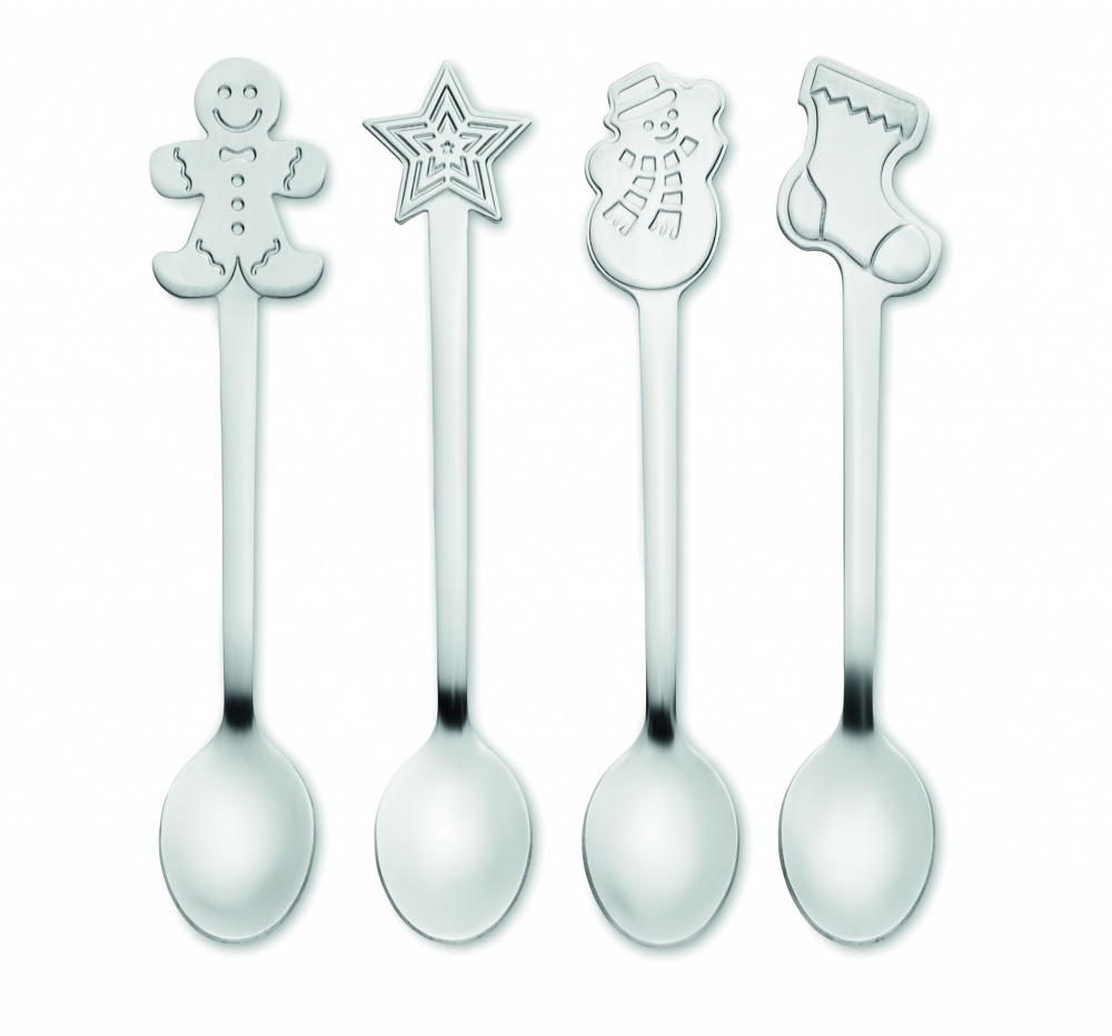 Logotrade promotional gifts photo of: Set of 4 Christmas tea spoon