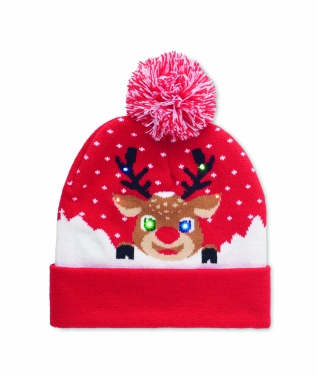 Logo trade promotional products picture of: Christmas knitted beanie LED