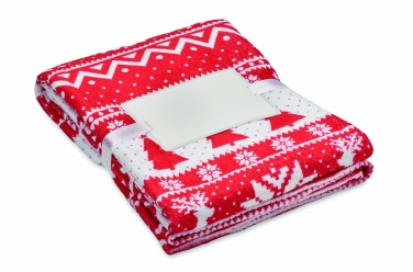 Logo trade promotional giveaways image of: RPET fleece blanket 190 gr/m²