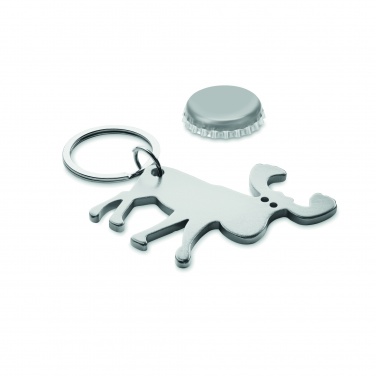 Logo trade promotional merchandise picture of: Recycled aluminium key ring Pori