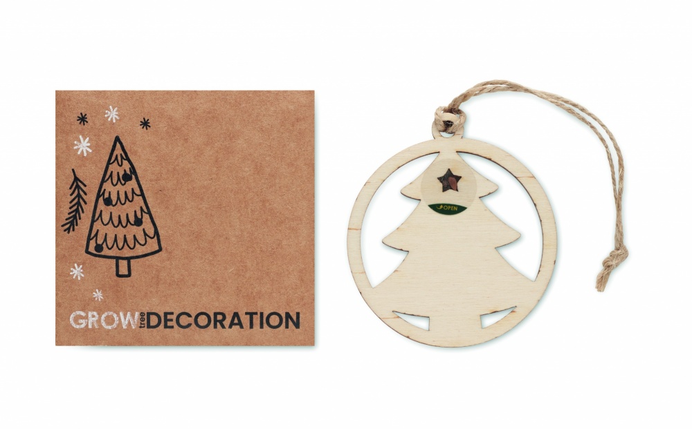 Logo trade corporate gifts image of: Wooden tree shape hanger