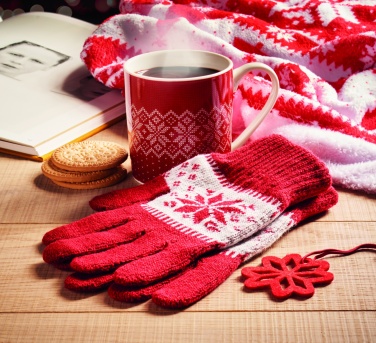 Logotrade promotional giveaway image of: Winter gift mug and gloves set