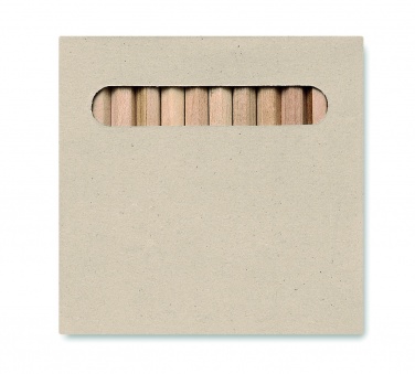 Logo trade promotional merchandise image of: 12 coloured pencils set