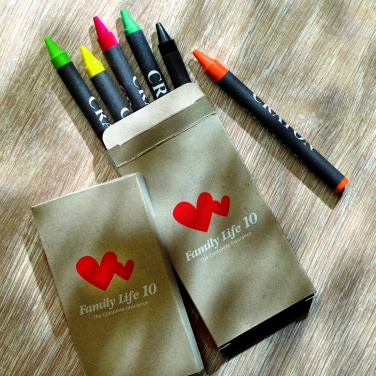 Logotrade corporate gift image of: Carton of 6 wax crayons