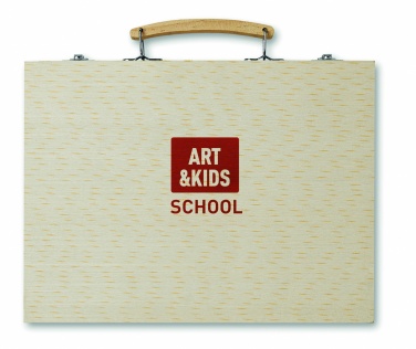 Logotrade promotional gifts photo of: Artist's set in wooden box