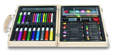 Logotrade advertising product picture of: Artist's set in wooden box