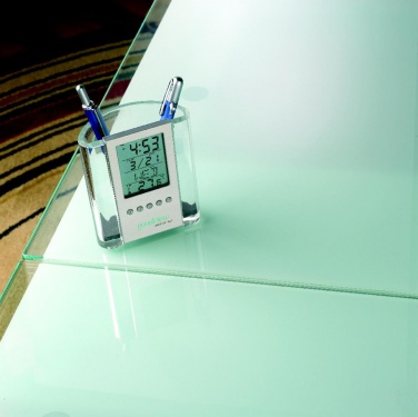 Logo trade business gift photo of: Pen holder with calendar