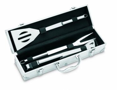 Logotrade promotional gift picture of: 3 BBQ tools in aluminium case