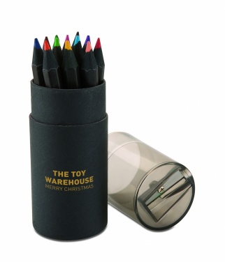 Logotrade promotional gift image of: Black colouring pencils