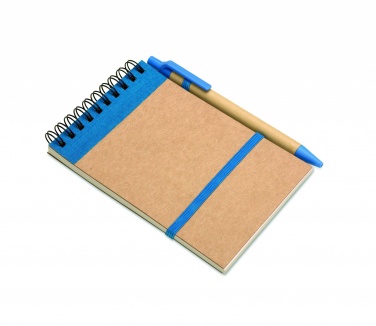 Logotrade promotional gift picture of: A6 recycled notepad with pen