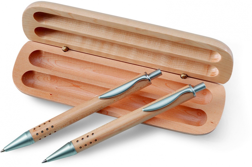 Logotrade promotional giveaways photo of: Pen gift set in wooden box
