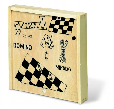 Logo trade promotional products image of: 4 games in wooden box