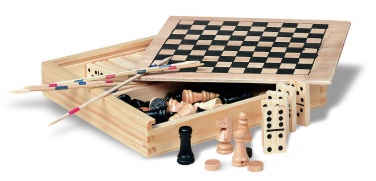 Logo trade promotional gifts image of: 4 games in wooden box