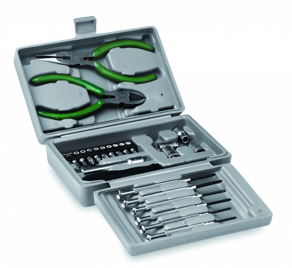 Logo trade promotional merchandise picture of: Foldable 25 piece tool set
