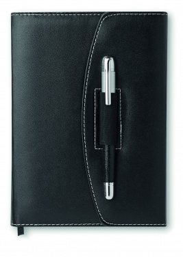 Logo trade promotional giveaways picture of: A5 notebook portfolio with pen
