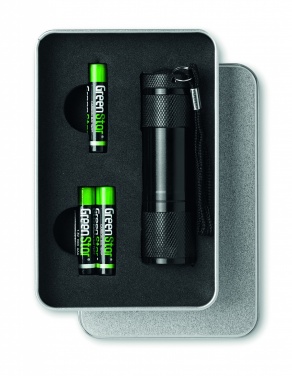 Logotrade advertising product picture of: LED torch in tin box