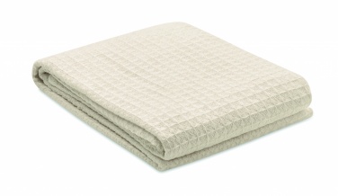 Logo trade promotional giveaways image of: Cotton wafle blanket 350 gr/m²
