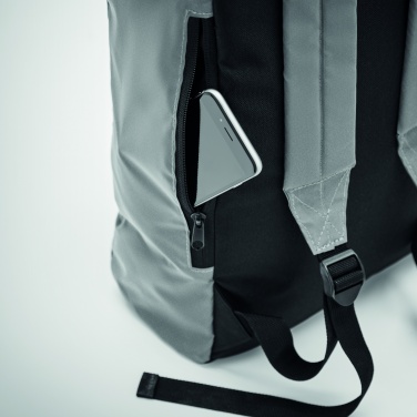 Logotrade promotional gift picture of: Reflective Rolltop backpack