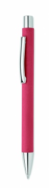 Logo trade advertising products image of: Recycled paper push ball pen